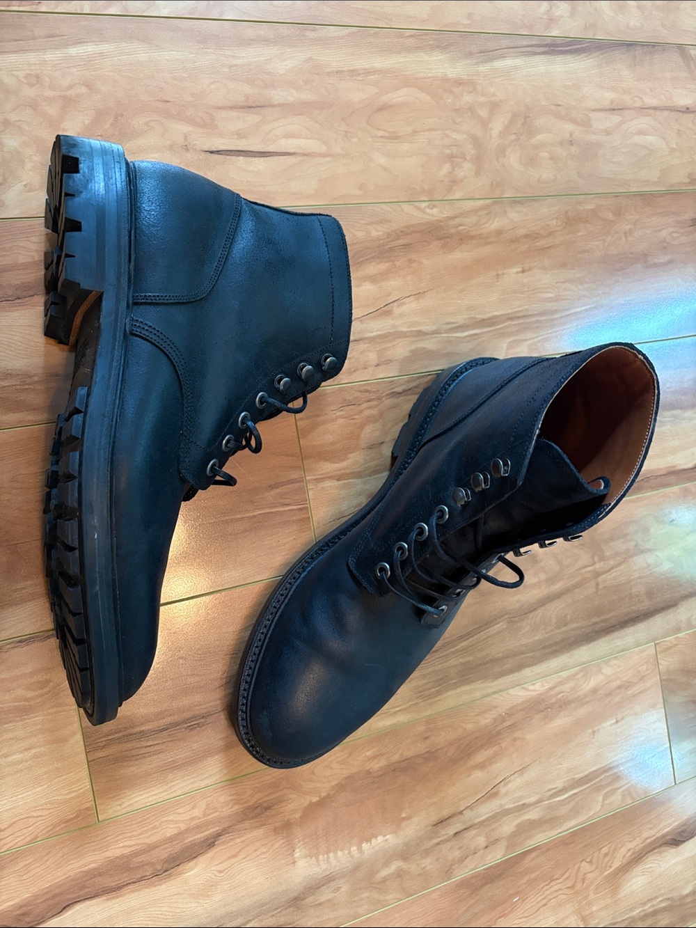 Grant Stone Diesel boots. Black wax Commander. 11 D. Barely worn